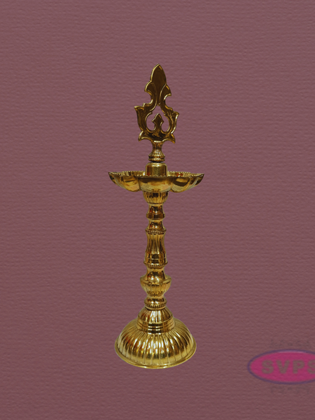 Brass Kuthu Vilakku – 10 Inch Standing Oil Lamp