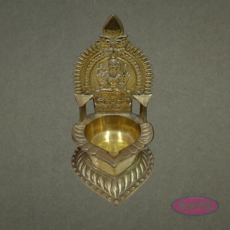 Goddess Kamakshi Brass Vilakku – Temple Style Deepam