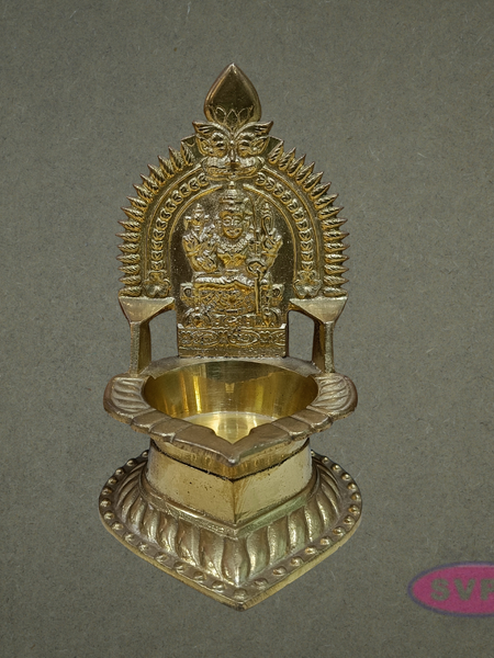 Goddess Kamakshi Brass Vilakku – Temple Style Deepam