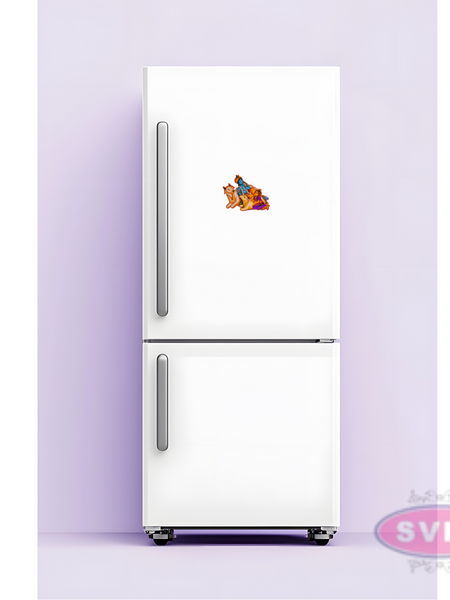 Krishna And Radha With Cow & Calf Fridge Magnet