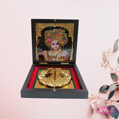 Gold Plated Sri Krishna Padam Box