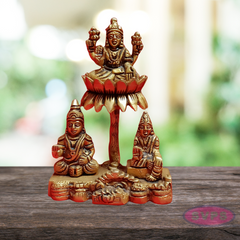 Brass Lakshmi Kubera Statue for Home Decor