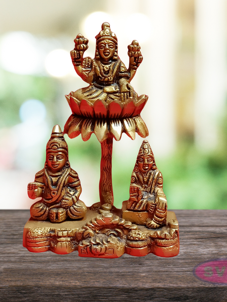 Brass Lakshmi Kubera Statue for Home Decor