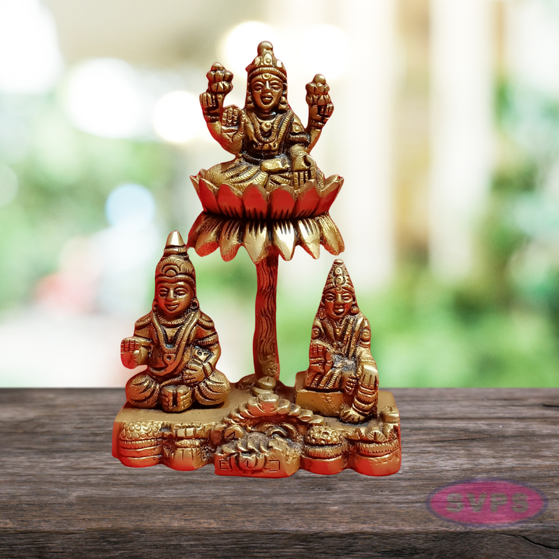 Brass Lakshmi Kubera Statue for Home Decor