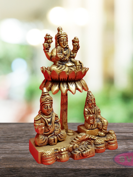 Brass Lakshmi Kubera Statue for Home Decor