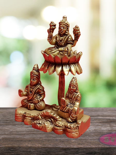 Brass Lakshmi Kubera Statue for Home Decor