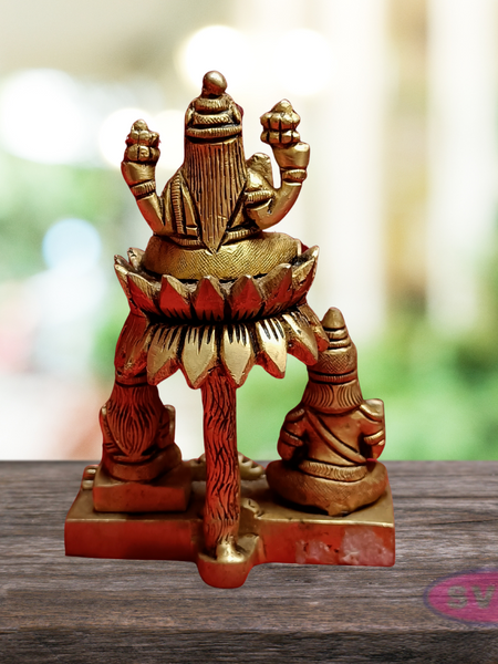Brass Lakshmi Kubera Statue for Home Decor