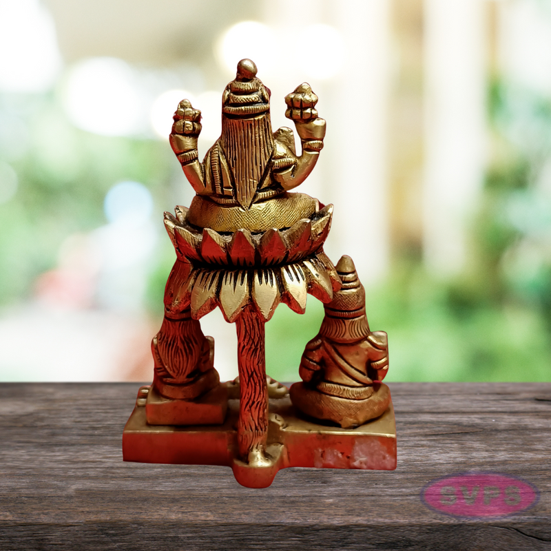 Brass Lakshmi Kubera Statue for Home Decor
