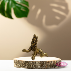 Antique Finish Brass Baby Krishna Murti – Laddu Gopal Home Decor