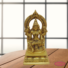 Goddess Laxmi Brass Idol - Decorative Lakshmi Statue For Home Decor and Pooja