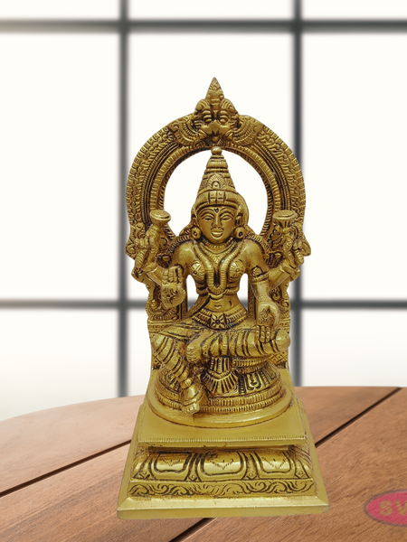 Goddess Laxmi Brass Idol - Decorative Lakshmi Statue For Home Decor and Pooja