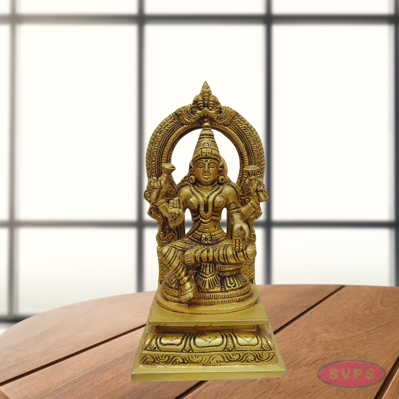 Goddess Laxmi Brass Idol - Decorative Lakshmi Statue For Home Decor and Pooja