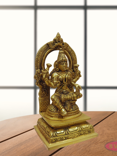 Goddess Laxmi Brass Idol - Decorative Lakshmi Statue For Home Decor and Pooja