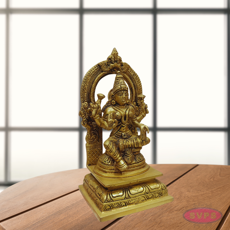 Goddess Laxmi Brass Idol - Decorative Lakshmi Statue For Home Decor and Pooja
