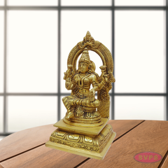 Goddess Laxmi Brass Idol - Decorative Lakshmi Statue For Home Decor and Pooja