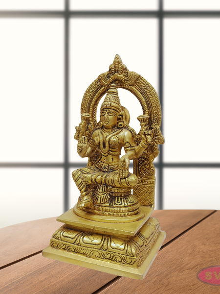 Goddess Laxmi Brass Idol - Decorative Lakshmi Statue For Home Decor and Pooja