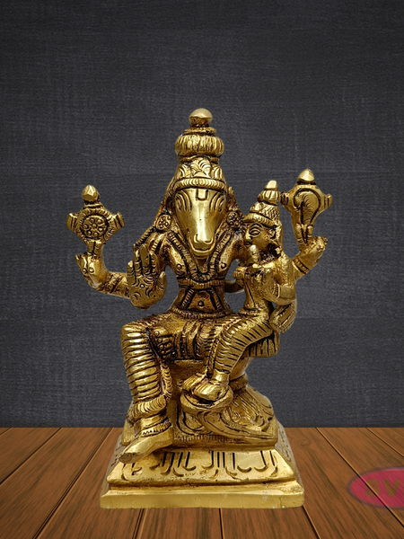 Brass Lakshmi Hayagriva Idol – Divine Blessings of Knowledge & Wealth