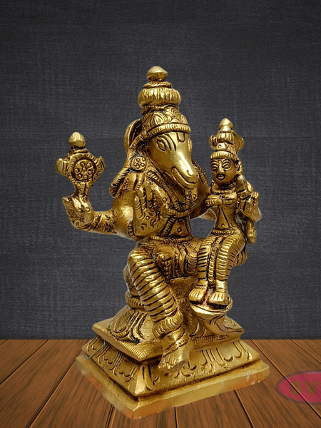 Brass Lakshmi Hayagriva Idol – Divine Blessings of Knowledge & Wealth