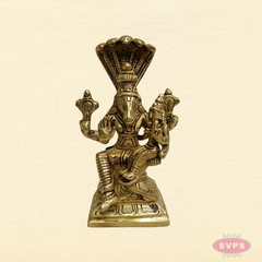 Brass Lakshmi Hayagriva Idol – 5 Inch Divine Wisdom & Prosperity Statue