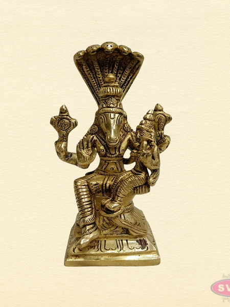 Brass Lakshmi Hayagriva Idol – 5 Inch Divine Wisdom & Prosperity Statue