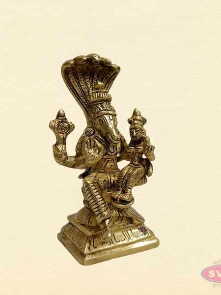 Brass Lakshmi Hayagriva Idol – 5 Inch Divine Wisdom & Prosperity Statue