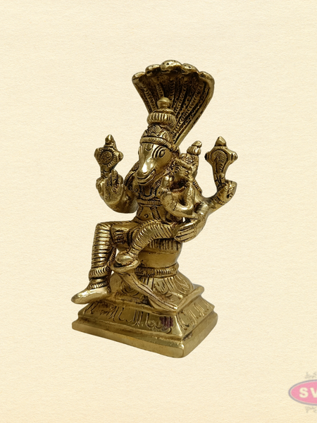 Brass Lakshmi Hayagriva Idol – 5 Inch Divine Wisdom & Prosperity Statue