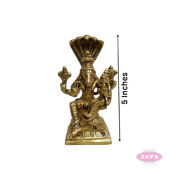 Brass Lakshmi Hayagriva Idol – 5 Inch Divine Wisdom & Prosperity Statue