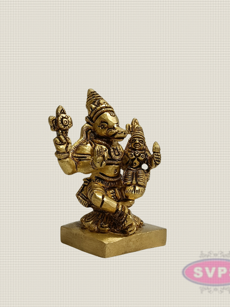 Brass Lakshmi Varagar Murti – Lord Varaha with Goddess Lakshmi