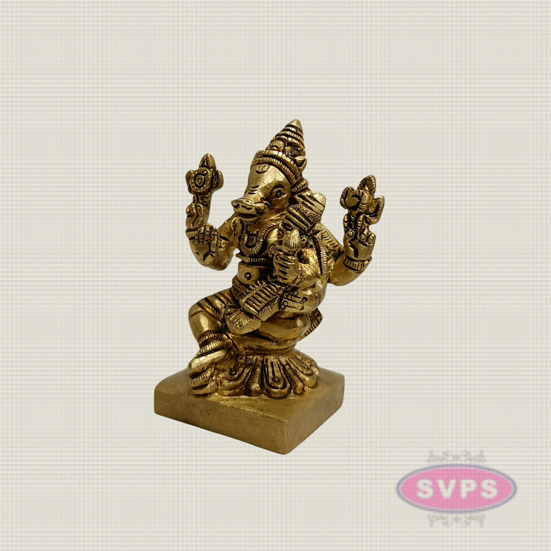 Brass Lakshmi Varagar Murti – Lord Varaha with Goddess Lakshmi