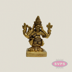 Brass Lakshmi Varagar Murti – Lord Varaha with Goddess Lakshmi