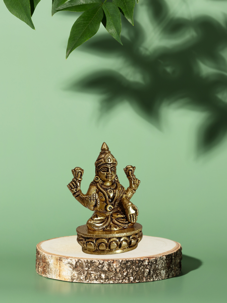 Goddess Lakshmi Brass Statue for Home Temple