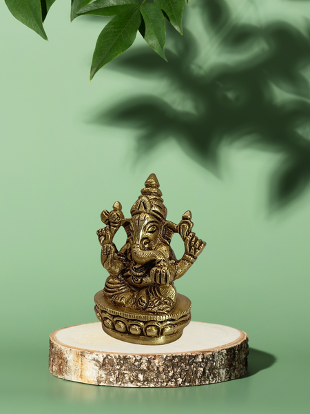 Brass Ganesha Idol for Home & Pooja Room
