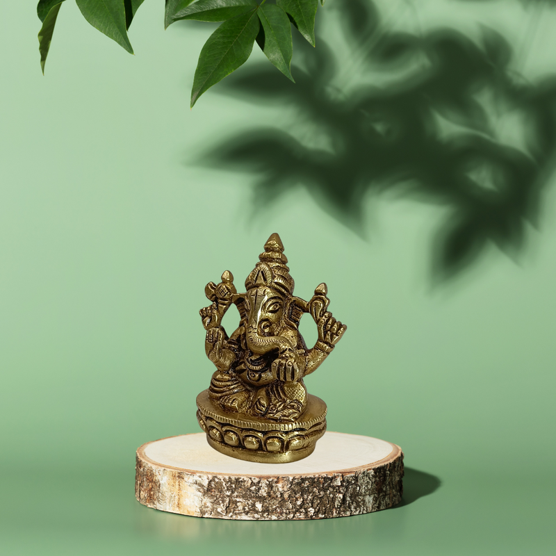 Brass Ganesha Idol for Home & Pooja Room