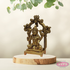 Brass Lakshmi Devi Idol with Prabhavali Arch