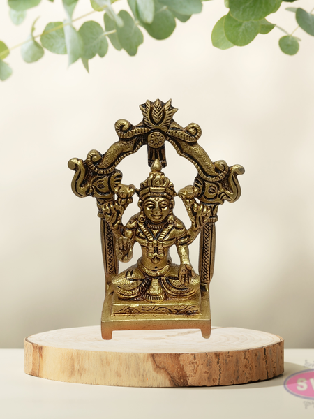 Brass Lakshmi Devi Idol with Prabhavali Arch
