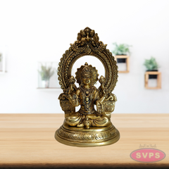 Lakshmi Ganesh Saraswati Brass Statue Set – 12 Inch Decorative Pooja Idol