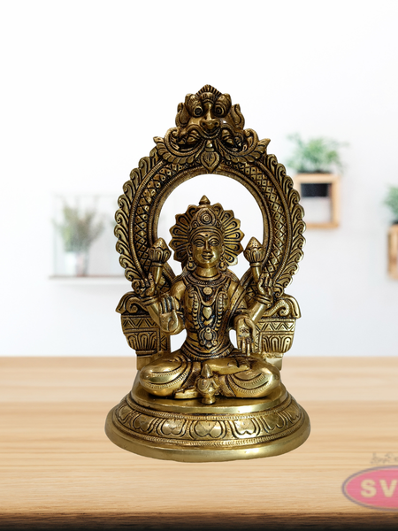 Lakshmi Ganesh Saraswati Brass Statue Set – 12 Inch Decorative Pooja Idol