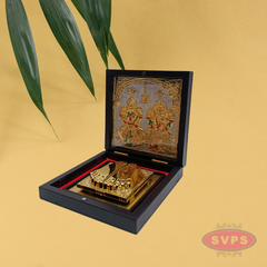Gold Plated Sri Lakshmi Ganesh Padam Box