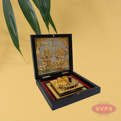 Gold Plated Sri Lakshmi Ganesh Padam Box