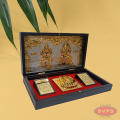 Gold Plated Lakshmi Ganesh Padam Box