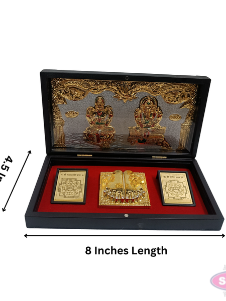 Gold Plated Lakshmi Ganesh Padam Box
