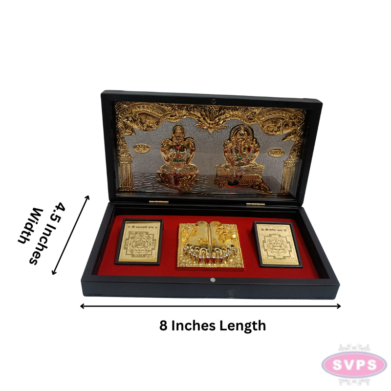 Gold Plated Lakshmi Ganesh Padam Box