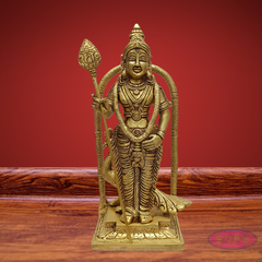 Malaysia Murugan Brass Idol – Batu Caves Style Lord Murugan Statue