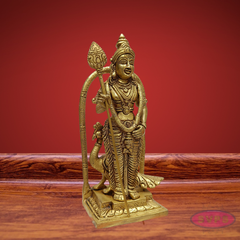 Malaysia Murugan Brass Idol – Batu Caves Style Lord Murugan Statue