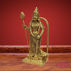 Malaysia Murugan Brass Idol – Batu Caves Style Lord Murugan Statue