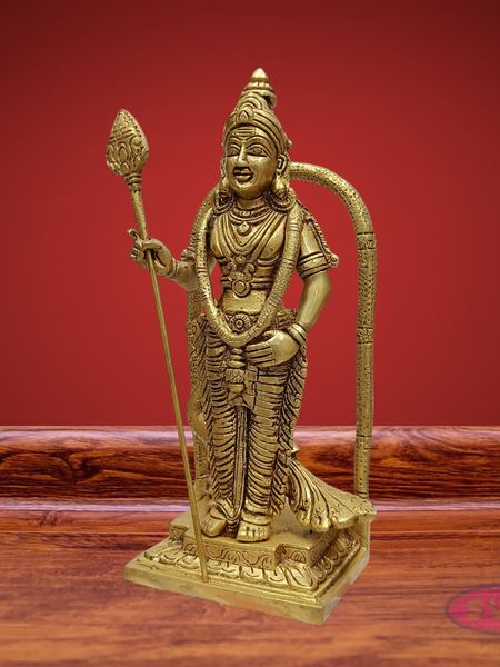 Malaysia Murugan Brass Idol – Batu Caves Style Lord Murugan Statue