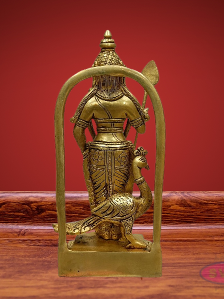 Malaysia Murugan Brass Idol – Batu Caves Style Lord Murugan Statue
