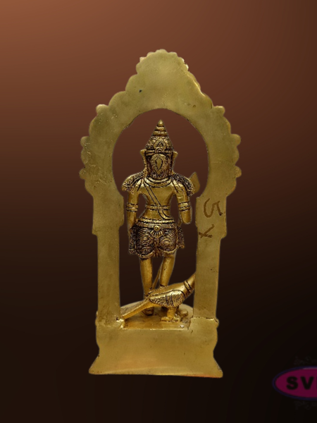 Brass Lord Murugan Idol with Vel and Peacock – Handcrafted Kartikeya Statue for Pooja