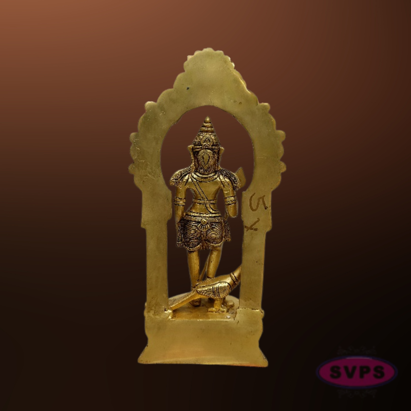 Brass Lord Murugan Idol with Vel and Peacock – Handcrafted Kartikeya Statue for Pooja