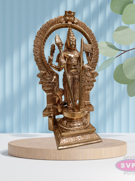 Panchalogham Lord Murugan Idol – 12.5 Inch Traditional Statue